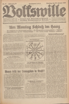 Volkswille : Organ der Deutschen Sozialistischen Arbeitspartei Polens. Jg.15, Nr. 15 (19 Januar 1930) + dod.