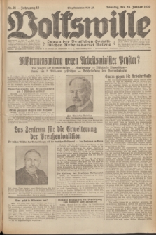 Volkswille : Organ der Deutschen Sozialistischen Arbeitspartei Polens. Jg.15, Nr. 21 (26 Januar 1930) + dod.