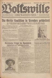 Volkswille : Organ der Deutschen Sozialistischen Arbeitspartei Polens. Jg.15, Nr. 26 (1 Februar 1930) + dod.