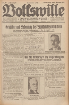 Volkswille : Organ der Deutschen Sozialistischen Arbeitspartei Polens. Jg.15, Nr. 30 (6 Februar 1930) + dod.