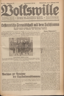 Volkswille : Organ der Deutschen Sozialistischen Arbeitspartei Polens. Jg.15, Nr. 32 (8 Februar 1930) + dod.