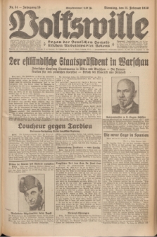Volkswille : Organ der Deutschen Sozialistischen Arbeitspartei Polens. Jg.15, Nr. 34 (11 Februar 1930) + dod.