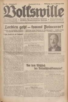 Volkswille : Organ der Deutschen Sozialistischen Arbeitspartei Polens. Jg.15, Nr. 41 (19 Februar 1930) + dod.