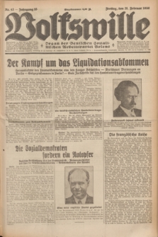 Volkswille : Organ der Deutschen Sozialistischen Arbeitspartei Polens. Jg.15, Nr. 43 (21 Februar 1930) + dod.