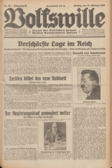 Volkswille : Organ der Deutschen Sozialistischen Arbeitspartei Polens. Jg.15, Nr. 49 (28 Februar 1930) + dod.