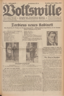 Volkswille : Organ der Deutschen Sozialistischen Arbeitspartei Polens. Jg.15, Nr. 52 (4 März 1930) + dod.