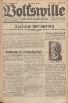 Volkswille : Organ der Deutschen Sozialistischen Arbeitspartei Polens. Jg.15, Nr. 55 (7 März 1930) + dod.