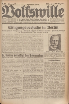 Volkswille : Organ der Deutschen Sozialistischen Arbeitspartei Polens. Jg.15, Nr. 59 (12 März 1930) + dod.
