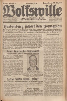 Volkswille : Organ der Deutschen Sozialistischen Arbeitspartei Polens. Jg.15, Nr. 60 (13 März 1930) + dod.