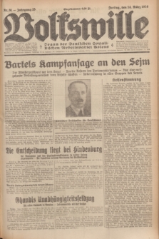 Volkswille : Organ der Deutschen Sozialistischen Arbeitspartei Polens. Jg.15, Nr. 61 (14 März 1930) + dod.
