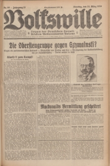 Volkswille : Organ der Deutschen Sozialistischen Arbeitspartei Polens. Jg.15, Nr. 69 (23 März 1930) + dod.