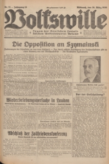 Volkswille : Organ der Deutschen Sozialistischen Arbeitspartei Polens. Jg.15, Nr. 71 (26 März 1930) + dod.