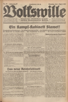 Volkswille : Organ der Deutschen Sozialistischen Arbeitspartei Polens. Jg.16 [i.e.15], Nr. 76 (1 April 1930) + dod.