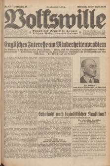 Volkswille : Organ der Deutschen Sozialistischen Arbeitspartei Polens. Jg.16 [i.e.15], Nr. 83 (9 April 1930) + dod.
