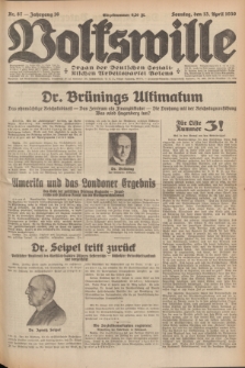 Volkswille : Organ der Deutschen Sozialistischen Arbeitspartei Polens. Jg.16 [i.e.15], Nr. 87 (13 April 1930) + dod.