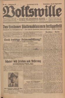 Volkswille : Organ der Deutschen Sozialistischen Arbeitspartei Polens. Jg.16 [i.e.15], Nr. 92 (19 April 1930) + dod.