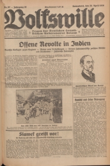 Volkswille : Organ der Deutschen Sozialistischen Arbeitspartei Polens. Jg.16 [i.e.15], Nr. 97 (26 April 1930) + dod.