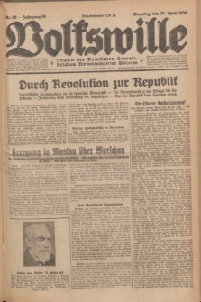 Volkswille : Organ der Deutschen Sozialistischen Arbeitspartei Polens. Jg.16 [i.e.15], Nr. 99 (29 April 1930) + dod.