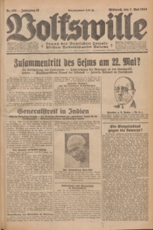 Volkswille : Organ der Deutschen Sozialistischen Arbeitspartei Polens. Jg.16 [i.e.15], Nr. 104 (7 Mai 1930) + dod.