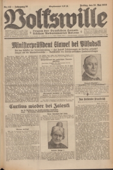 Volkswille : Organ der Deutschen Sozialistischen Arbeitspartei Polens. Jg.16 [i.e.15], Nr. 112 (16 Mai 1930) + dod.