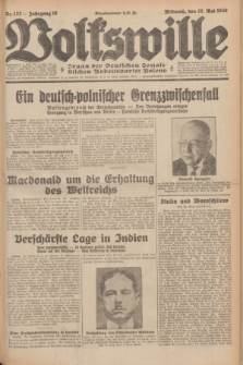 Volkswille : Organ der Deutschen Sozialistischen Arbeitspartei Polens. Jg.16 [i.e.15], Nr. 122 (28 Mai 1930) + dod.