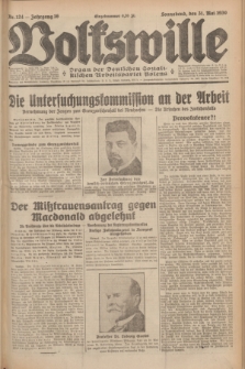 Volkswille : Organ der Deutschen Sozialistischen Arbeitspartei Polens. Jg.16 [i.e.15], Nr. 124 (31 Mai 1930) + dod.