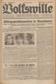Volkswille : Organ der Deutschen Sozialistischen Arbeitspartei Polens. Jg.16 [i.e.15], Nr. 132 (11 Juni 1930) + dod.