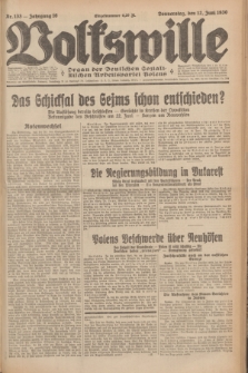 Volkswille : Organ der Deutschen Sozialistischen Arbeitspartei Polens. Jg.16 [i.e.15], Nr. 133 (12 Juni 1930) + dod.