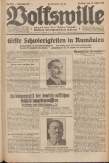 Volkswille : Organ der Deutschen Sozialistischen Arbeitspartei Polens. Jg.16 [i.e.15], Nr. 134 (13 Juni 1930) + dod.