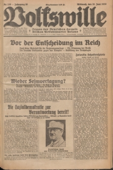 Volkswille : Organ der Deutschen Sozialistischen Arbeitspartei Polens. Jg.16 [i.e.15], Nr. 138 (18 Juni 1930) + dod.