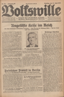 Volkswille : Organ der Deutschen Sozialistischen Arbeitspartei Polens. Jg.16 [i.e.15], Nr. 141 (22 Juni 1930) + dod.