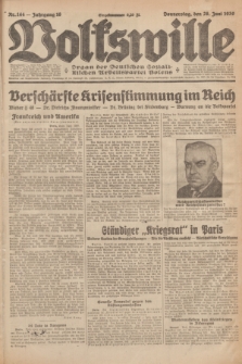 Volkswille : Organ der Deutschen Sozialistischen Arbeitspartei Polens. Jg.16 [i.e.15], Nr. 144 (26 Juni 1930) + dod.