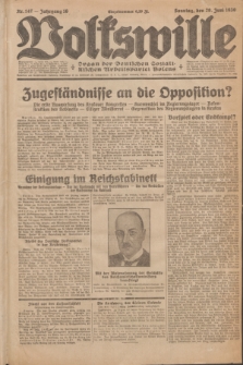 Volkswille : Organ der Deutschen Sozialistischen Arbeitspartei Polens. Jg.16 [i.e.15], Nr. 147 (29 Juni 1930) + dod.