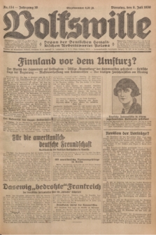 Volkswille : organ der Deutschen Sozialistischen Arbeitspartei Polens. Jg.16 [i.e.15], Nr. 154 (8 Juli 1930) + dod.