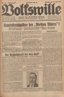 Volkswille : organ der Deutschen Sozialistischen Arbeitspartei Polens. Jg.16 [i.e.15], Nr. 159 (13 Juli 1930) + dod.