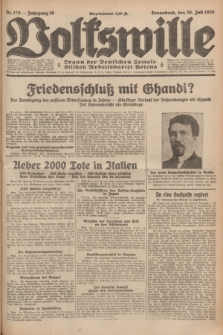 Volkswille : organ der Deutschen Sozialistischen Arbeitspartei Polens. Jg.16 [i.e.15], Nr. 170 (26 Juli 1930) + dod.