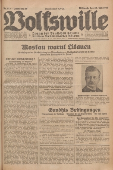 Volkswille : organ der Deutschen Sozialistischen Arbeitspartei Polens. Jg.16 [i.e.15], Nr. 173 (30 Juli 1930) + dod.