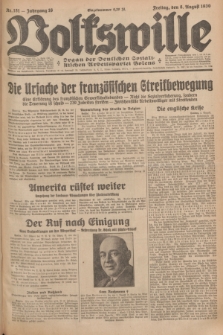 Volkswille : organ der Deutschen Sozialistischen Arbeitspartei Polens. Jg.16 [i.e.15], Nr. 181 (8 August 1930) + dod.