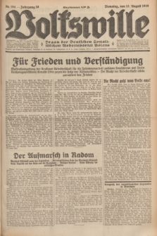 Volkswille : organ der Deutschen Sozialistischen Arbeitspartei Polens. Jg.16 [i.e.15], Nr. 184 (12 August 1930) + dod.