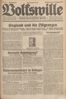 Volkswille : organ der Deutschen Sozialistischen Arbeitspartei Polens. Jg.16 [i.e.15], Nr. 187 (15 August 1930) + dod.