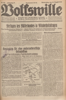 Volkswille : organ der Deutschen Sozialistischen Arbeitspartei Polens. Jg.16 [i.e.15], Nr. 191 (21 August 1930) + dod.