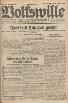 Volkswille : organ der Deutschen Sozialistischen Arbeitspartei Polens. Jg.16 [i.e.15], Nr. 197 (28 August 1930) + dod.