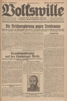 Volkswille : organ der Deutschen Sozialistischen Arbeitspartei Polens. Jg.16 [i.e.15], Nr. 204 (5 September 1930) + dod.