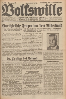 Volkswille : Organ der Deutschen Sozialistischen Arbeitspartei Polens. Jg.16 [i.e.15], Nr. 209 (11 September 1930) + dod.