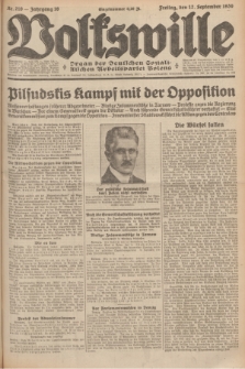 Volkswille : Organ der Deutschen Sozialistischen Arbeitspartei Polens. Jg.16 [i.e.15], Nr. 210 (12 September 1930) + dod.