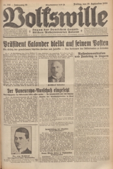 Volkswille : Organ der Deutschen Sozialistischen Arbeitspartei Polens. Jg.16 [i.e.15], Nr. 216 (19 September 1930) + dod.