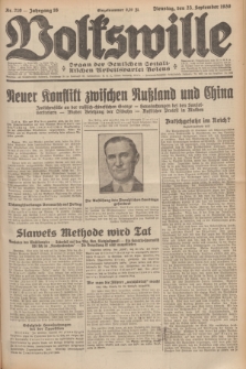 Volkswille : Organ der Deutschen Sozialistischen Arbeitspartei Polens. Jg.16 [i.e.15], Nr. 219 (23 September 1930) + dod.