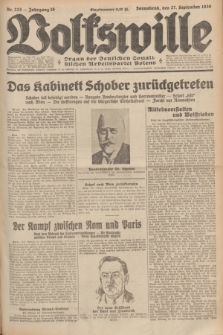 Volkswille : Organ der Deutschen Sozialistischen Arbeitspartei Polens. Jg.16 [i.e.15], Nr. 223 (27 September 1930) + dod.