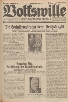 Volkswille : organ der Deutschen Sozialistischen Arbeitspartei Polens. Jg.16 [i.e.15], Nr. 228 (3 October 1930) + dod.
