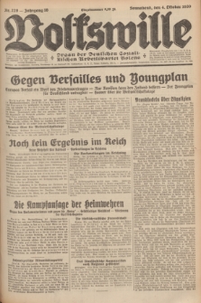 Volkswille : organ der Deutschen Sozialistischen Arbeitspartei Polens. Jg.16 [i.e.15], Nr. 229 (4 October 1930) + dod